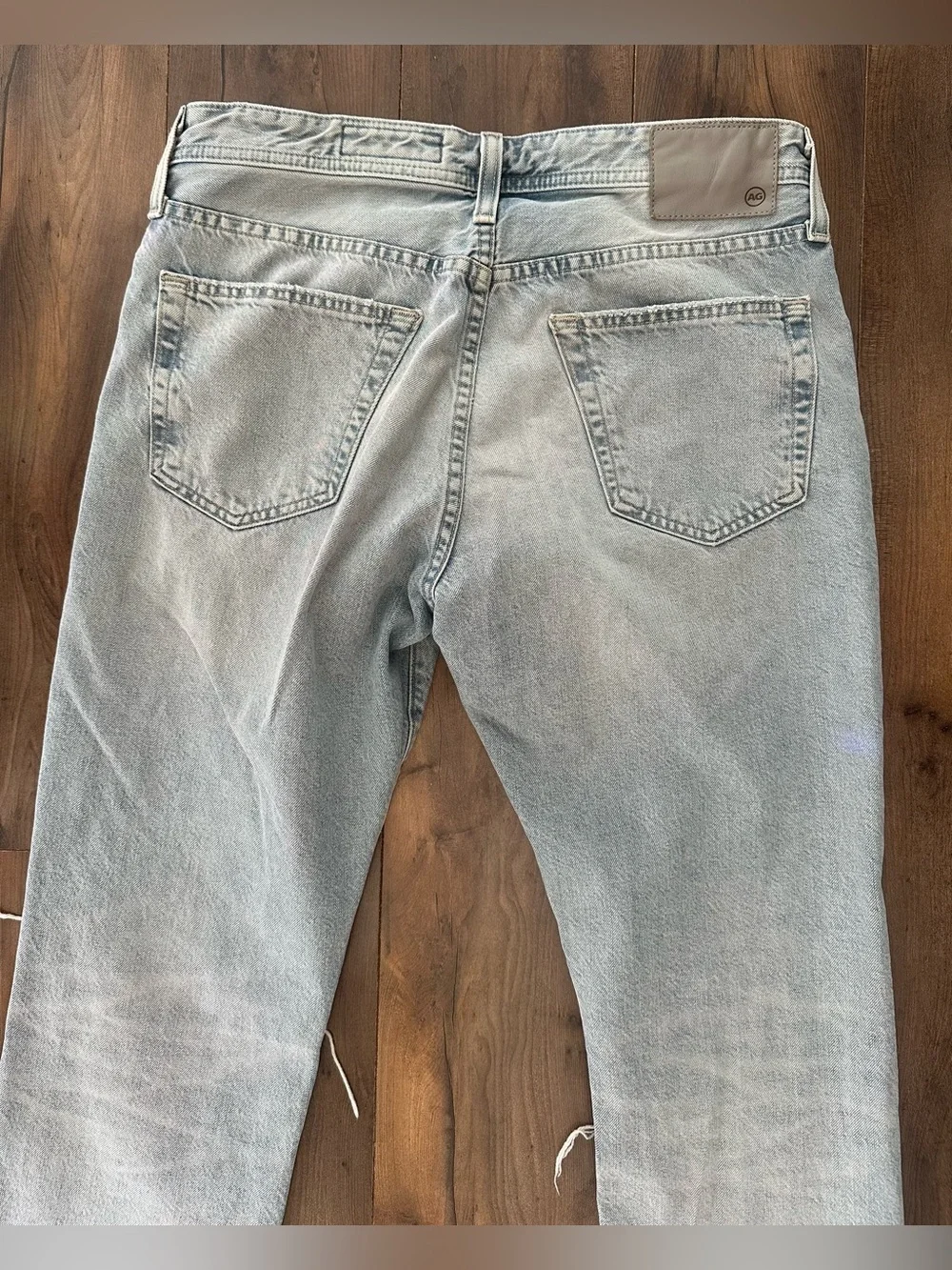 AG Adriano Goldschmied Everett Slim Straight Distressed Jeans 32 USA